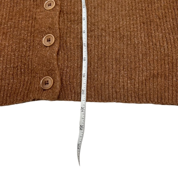 RW&Co Brown V-Neck Cropped Cardigan Size M - Picture 8 of 8